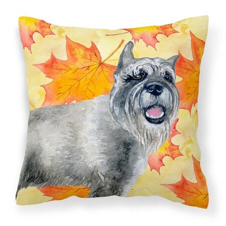 Carolines Treasures Carolines Treasures BB9923PW1414 Schnauzer Fall Fabric Decorative Pillow BB9923PW1414